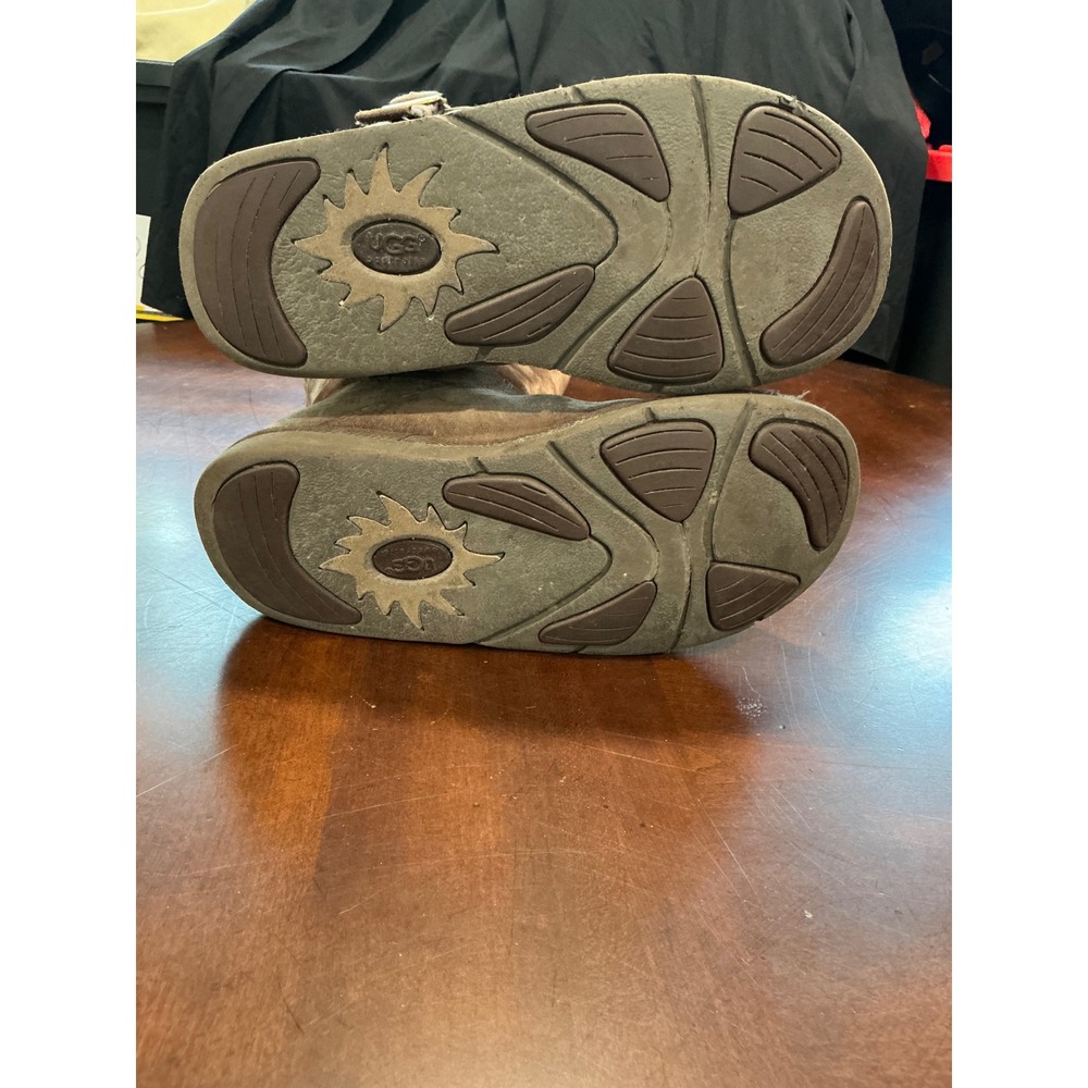 UGG Retro Cargo 1895 Size 8 Brown Suede Sheepskin Lining Side Pocket Buckle Zip - Picture 10 of 14